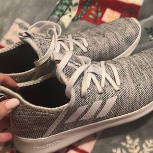 Adidas Women's Black and White Sneakers